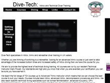 Tablet Screenshot of dive-tech.co.uk